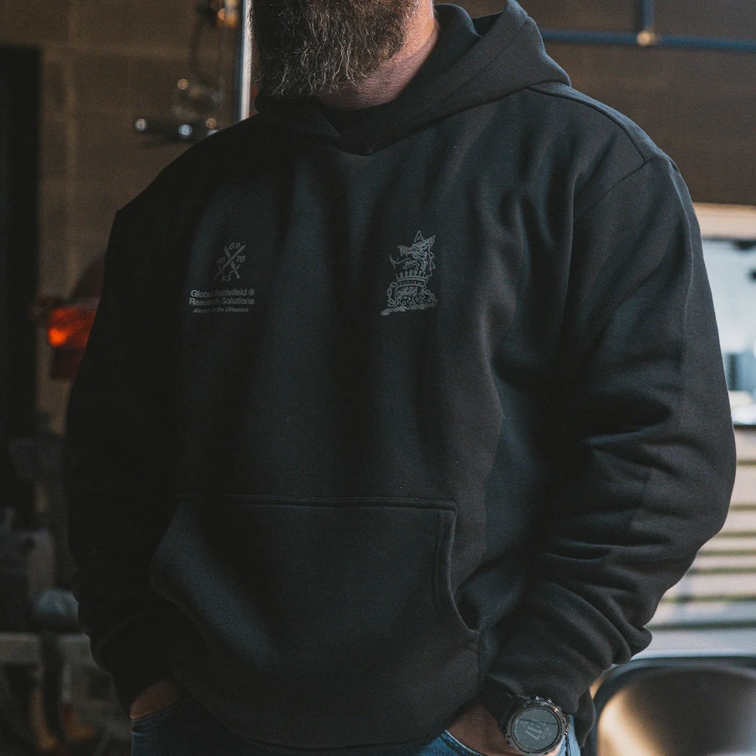 GBRS Group Coat Of Arms Oversized Pullover Hoodie - Image 3